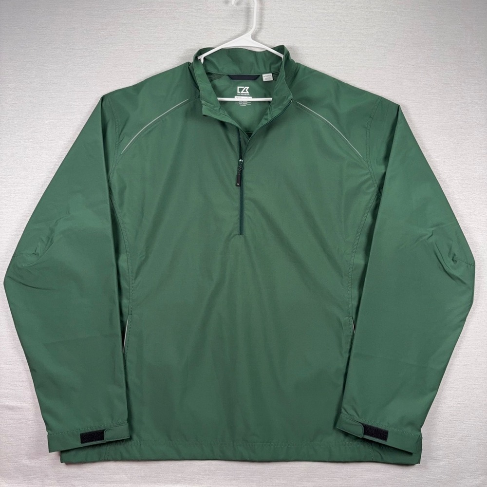 Cutter & Buck Beacon Half-Zip Jacket Mens Size 2XT Green Polyester